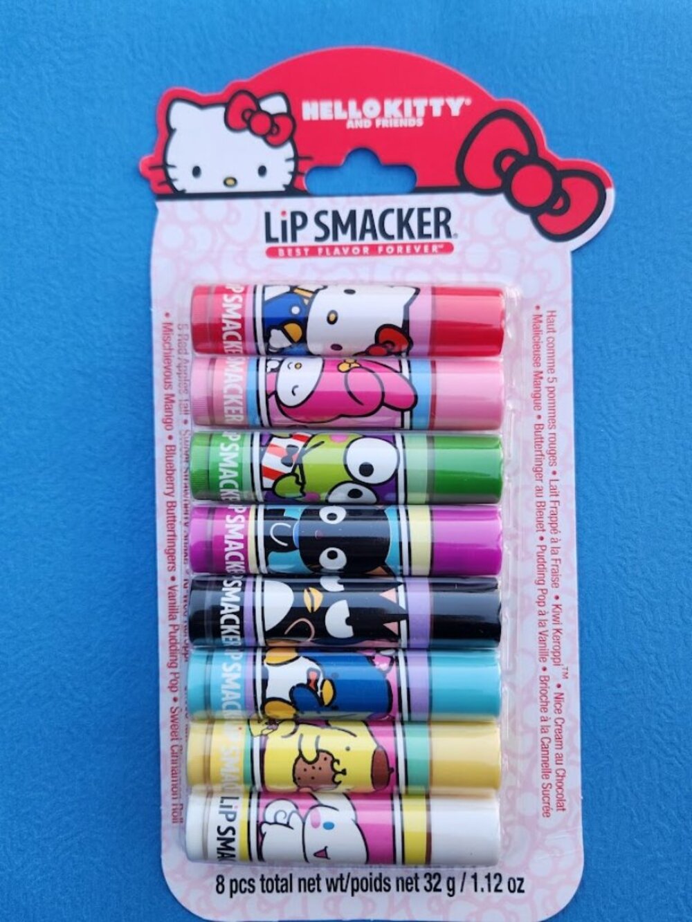 NEW Lip Smacker Sanrio Hello Kitty 8-Piece Flavored Lip Balm My Melody Little Tw